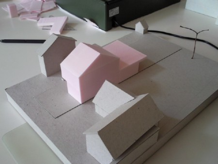 Noord-Oostzijde van de geplande woning